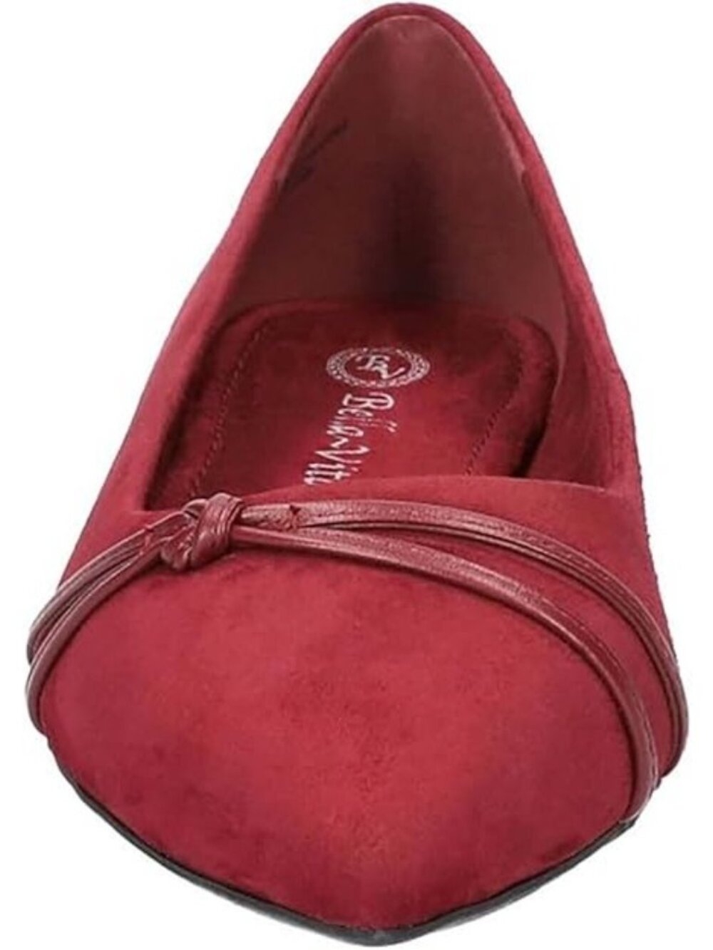 Bella Vita Rhea Size 9.5 Flats Burgundy Kidsuede Pointed Toe Comfort Narrow Fit - Picture 2 of 8